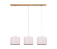 1037400611528 - Luster na lanku BENITA 3xE27/40W/230V dub