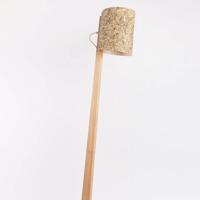 ALMUT 1411 stojaca lampa valcovitá Ø 30 cm seno