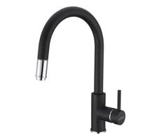 ALVEUS ALVEUS 1129022 - Drezová batéria s vyťahovacou sprškou DELOS 38 cm granit/čierna