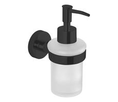 Aqualine Aqualine - Nástenný dávkovač mydla SAMBA 150 ml mliečne sklo/matná čierna