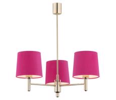 Argon Argon 1498 - Luster na tyči PONTE 3xE27/15W/230V ružová/mosadz