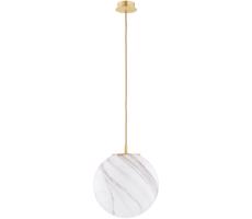 Argon Argon 8448 - Luster na lanku ALMIROS 1xE27/15W/230V pr. 30 cm alabaster zlatá
