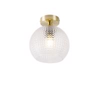 Art Deco stropné svietidlo mosadzné s čírym sklom - Sphere