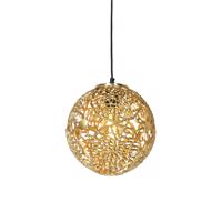 Art Deco závesná lampa zlatá s čiernou - Maro