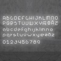 Artemide Alphabet of Light malé písmeno na stenu r