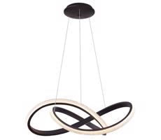 Azzardo Azzardo - LED Stmievateľný luster na lanku INFINITY LED/80W/230V čierna + DO