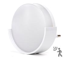 B.V.  - LED Nočné svetlo so senzorom súmraku LED/1W/230V 6500K okrúhly
