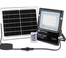 B.V.  - LED RGB Stmievateľný solárny reflektor LED/150W/3,2V IP66 + DO