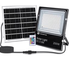 B.V.  - LED RGB Stmievateľný solárny reflektor LED/200W/3,2V IP66 + DO