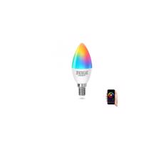 B.V. LED RGBW Stmievateľná žiarovka C37 E14/5W/230V 3000-6500K Wi-Fi -