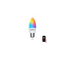 B.V. LED RGBW Stmievateľná žiarovka C37 E27/7W/230V 3000-6500K Wi-Fi -
