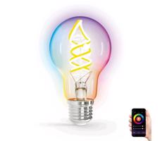 B.V. LED RGBW Stmievateľná žiarovka FILAMENT A60 E27/4,9W/230V 2700K Wi-Fi -