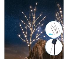 B.V.  - LED Solárna dekorácia 140xLED/3m IP65 teplá biela hrozno