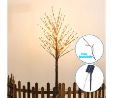 B.V.  - LED Solárna dekorácia 152xLED/3,8m IP65 teplá biela strom
