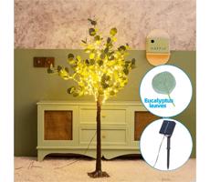 B.V.  - LED Solárna dekorácia 285xLED/3,8m IP65 teplá biela eukalyptus