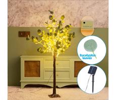 B.V.  - LED Solárna dekorácia 30xLED/2,6m IP65 teplá biela eukalyptus