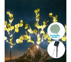 B.V.  - LED Solárna dekorácia 60xLED/3,5m IP65 teplá biela eukalyptus