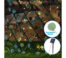 B.V.  - LED Solárna reťaz 102xLED/2x0,7m IP65 teplá biela eukalyptus