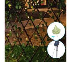 B.V.  - LED Solárna reťaz 148xLED/2x1,2m IP65 teplá biela ivy