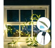 B.V.  - LED Solárna reťaz 60xLED/4m IP65 teplá biela olive