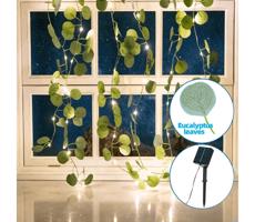 B.V.  - LED Solárna reťaz 70xLED/4x1m IP65 teplá biela eukalyptus