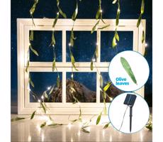 B.V.  - LED Solárna reťaz 70xLED/4x1m IP65 teplá biela olive