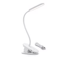 B.V. - LED Stmievateľná nabíjacia stolná lampa s klipom LED/2,5W/5V 1200mAh biela
