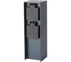 Brilagi Brilagi - Vonkajší zásuvkový stĺpik PILLAR 2Z 230V IP44 antracit