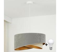 Brilagi LED Luster na lanku LYRA 1xE27/15W/230V šedá/béžová/zlatá