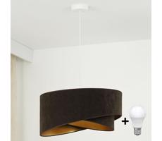 Brilagi LED Luster na lanku LYRA 1xE27/15W/230V tmavohnedá/zlatá