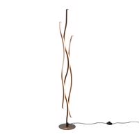 Design vloerlamp zwart met zilver incl. LED dimbaar - Blaze