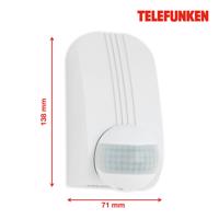 Detektor pohybu Funchal, max. 1 000 W LED, biela
