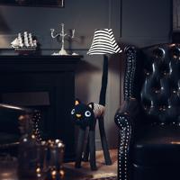 Detská stojaca lampa Mačka Prúžky vrátane LED - Luna