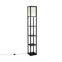 Dizajnová stojaca lampa čierna a biela vrátane LED - Nea