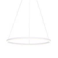 Dizajnové závesné svietidlo biele 80 cm vrátane LED 3-stupňovo stmievateľné - Anello