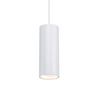 Dizajnové závesné svietidlo biele okrúhle GU10 50mm - Tubo