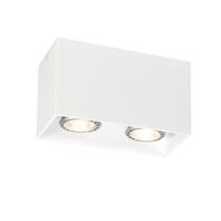 Dizajnový prisadený reflektor biely 2-svetelný GU10 50mm - Qubo