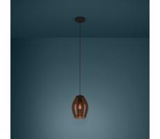 Eglo 390159 - Luster na lanku ESTANYS 1xE27/40W/230V hnedá