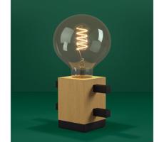 Eglo 390193 - Stolná lampa LEVANTARA 1xE27/40W/230V čierna/hnedá