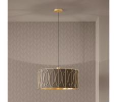 Eglo 390206 - Luster na lanku COROJAL 1xE27/40W/230V zlatá/hnedá