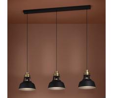 Eglo 390231 - Luster na lanku ESPINARDO 3xE27/40W/230V čierna/zlatá
