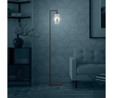 Eglo 390256 - Stojacia lampa ESTANYS 1xE27/40W/230V dymová
