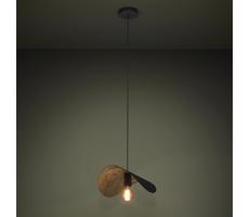 Eglo 390392 - Luster na lanku SACEDA 1xE27/40W/230V 41 cm čierna/zlatá