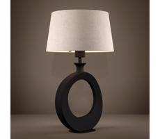 Eglo 390423 - Stolná lampa DIEZMA 1xE27/60W/230V 52,5 cm čierna/krémová