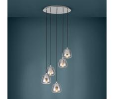 Eglo 39668 - Luster na lanku ALBARINO 5xE27/40W/230V dymová