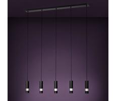 Eglo 39706 - LED Luster na lanku BERNABETA 5xGU10/4,6W/230V čierna