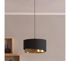 Eglo 39925 - Luster na lanku MANDERLINE 1xE27/40W/230V čierna/zlatá