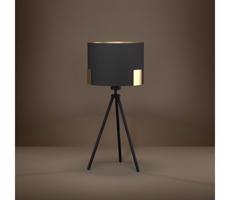 Eglo 39965 - Stolná lampa TORTOLA 1xE27/40W/230V čierna/zlatá