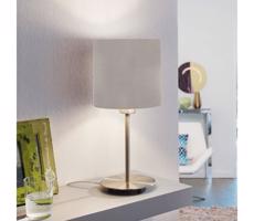 Eglo 54745 - Stolná lampa ANADIA 1xE14/40W/230V taupe/matný chróm