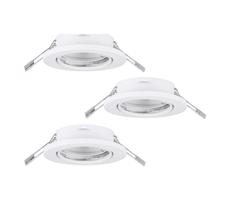 Eglo 75674-SADA 3xKúpeľňové podhľadové svietidlo AGULO 1xGU10/35W/230V IP23 biela
